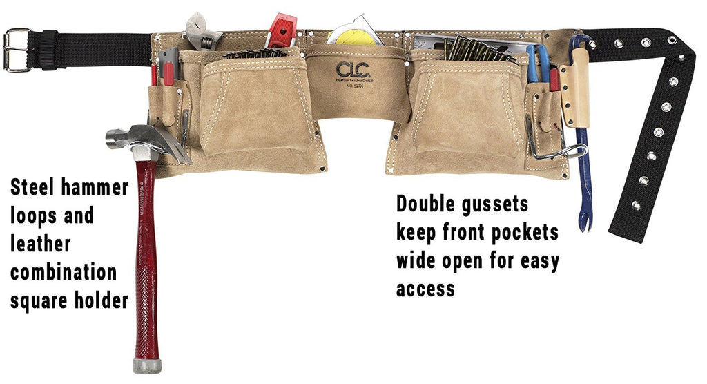 Heavy Duty Suede Work Apron, 12 Pocket M477134