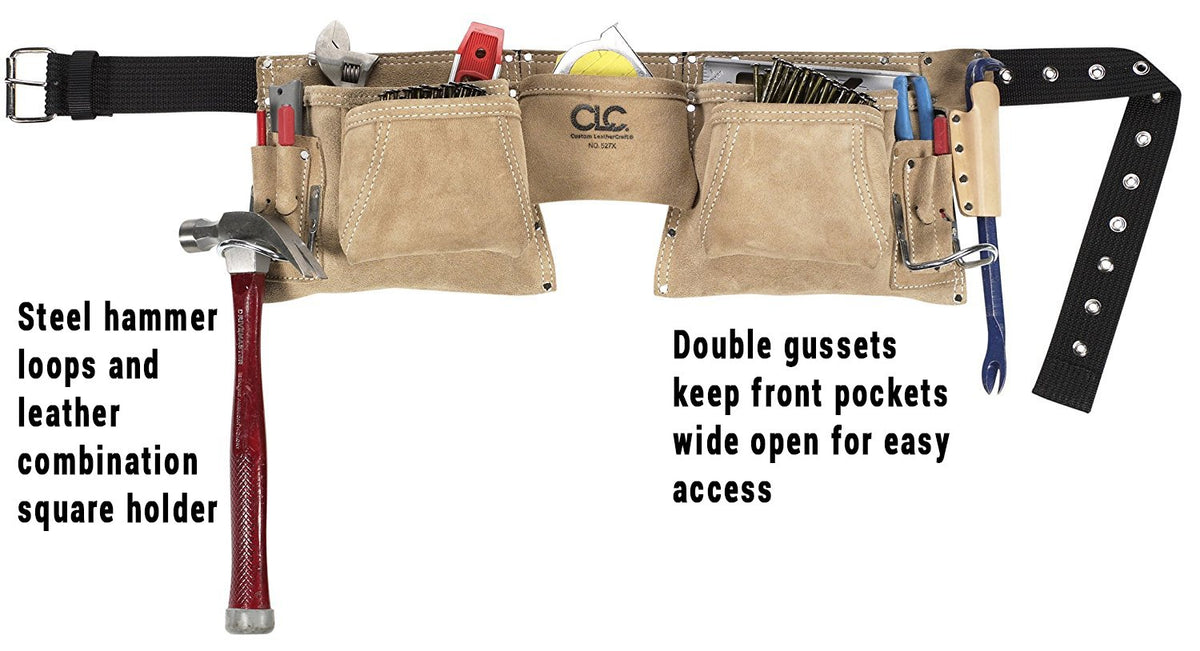 Heavy Duty Suede Work Apron, 12 Pocket M477134