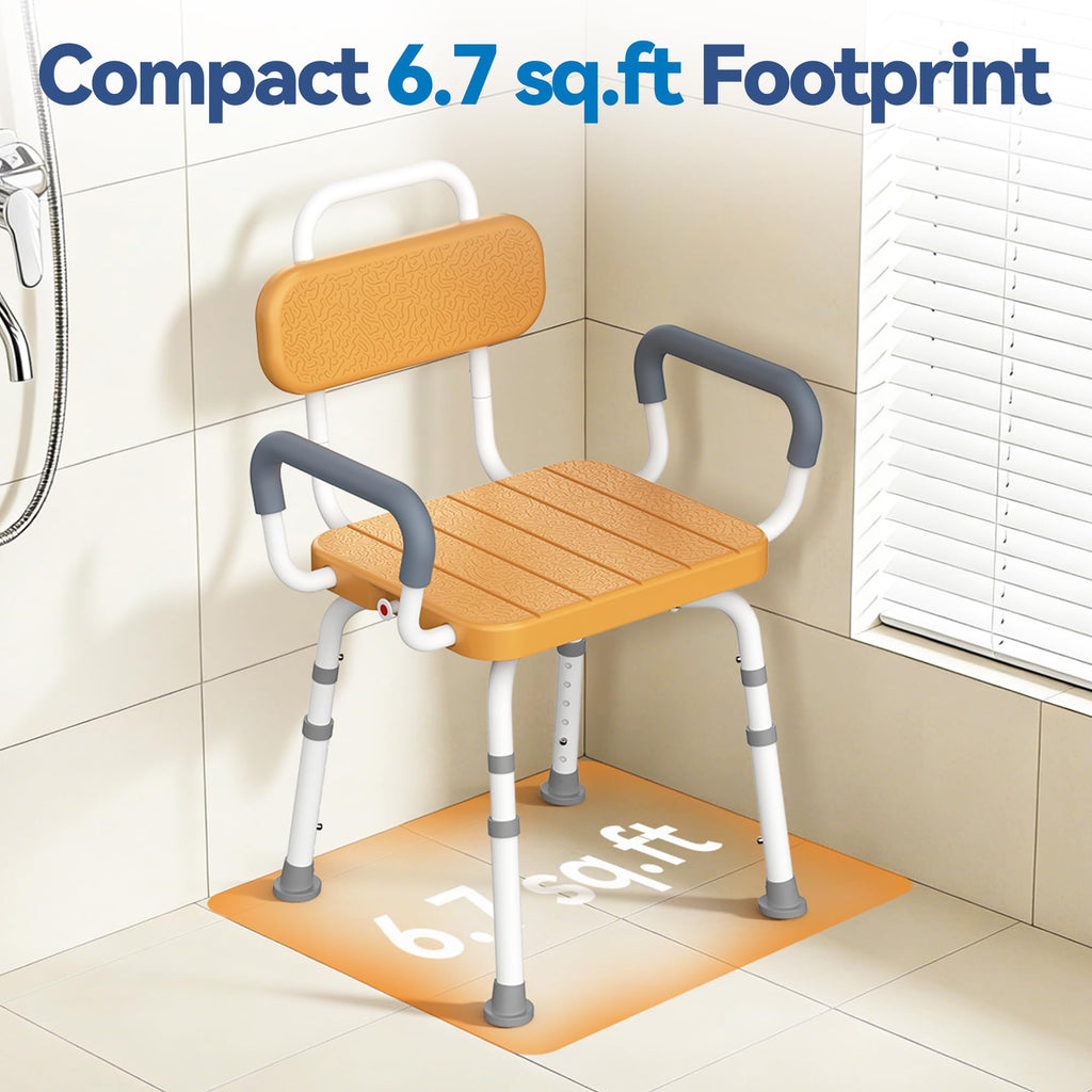 Swivel Shower Chair with Removable Arms & Back G359