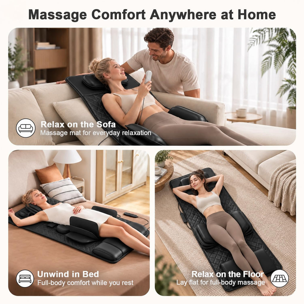 Foldable Full Body Massage Mat with Heat O3100