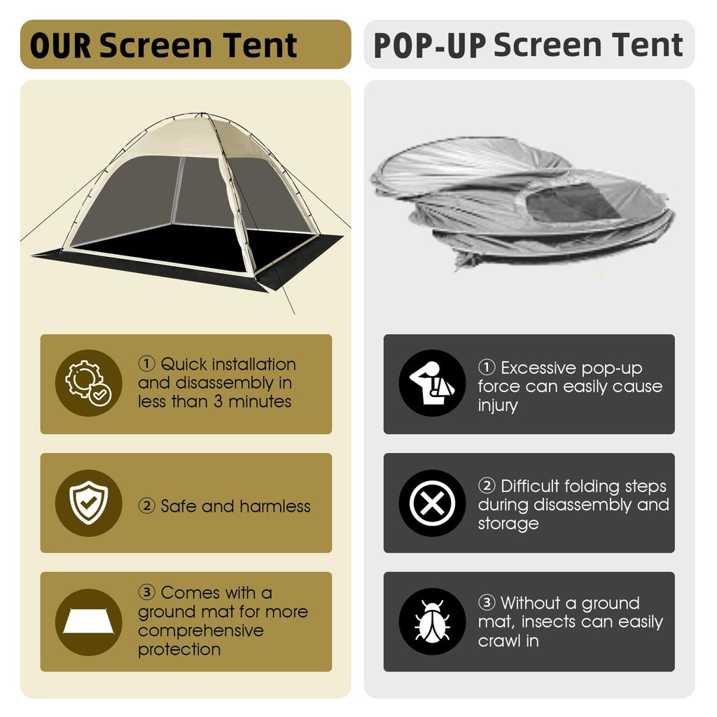10'x10' Screen Tent with Removable Floor and Mosquito Netting A3518