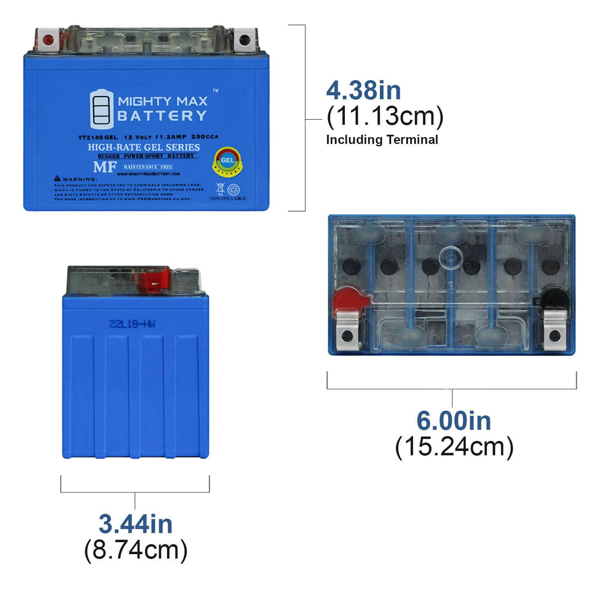 12V 11.2Ah GEL Battery H754