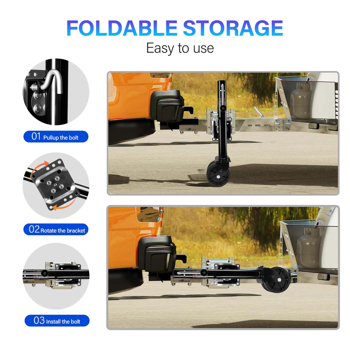 2000 lbs Dual Wheel Trailer Jack P9960