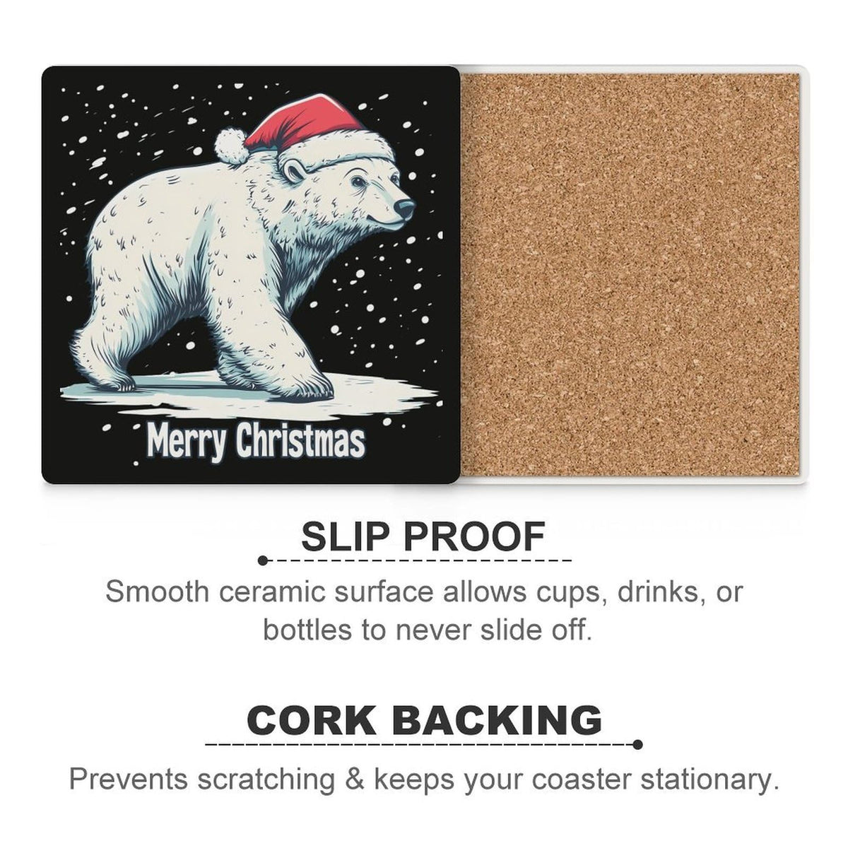 White Ceramic Coasters Set Z143798