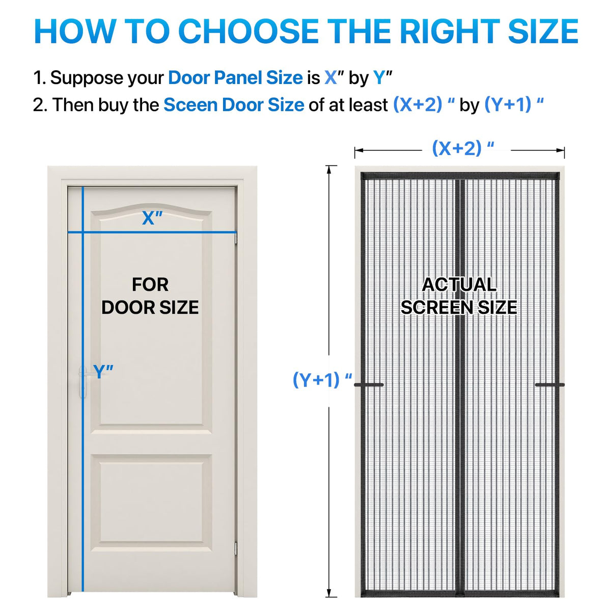 Magnetic Closure Fiberglass Screen Door Mesh 36 Inch X 82 Inch O78764