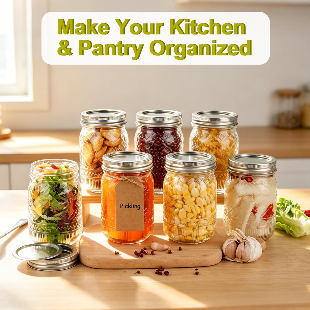 12 oz 20 Pack Mason Jars with Lids and Bands L901389