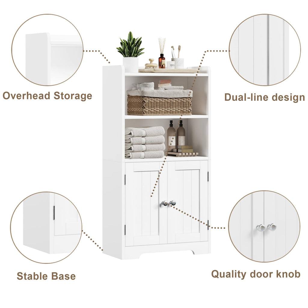 Small Bathroom Storage Cabinet with 2 Door and Shelves E89738