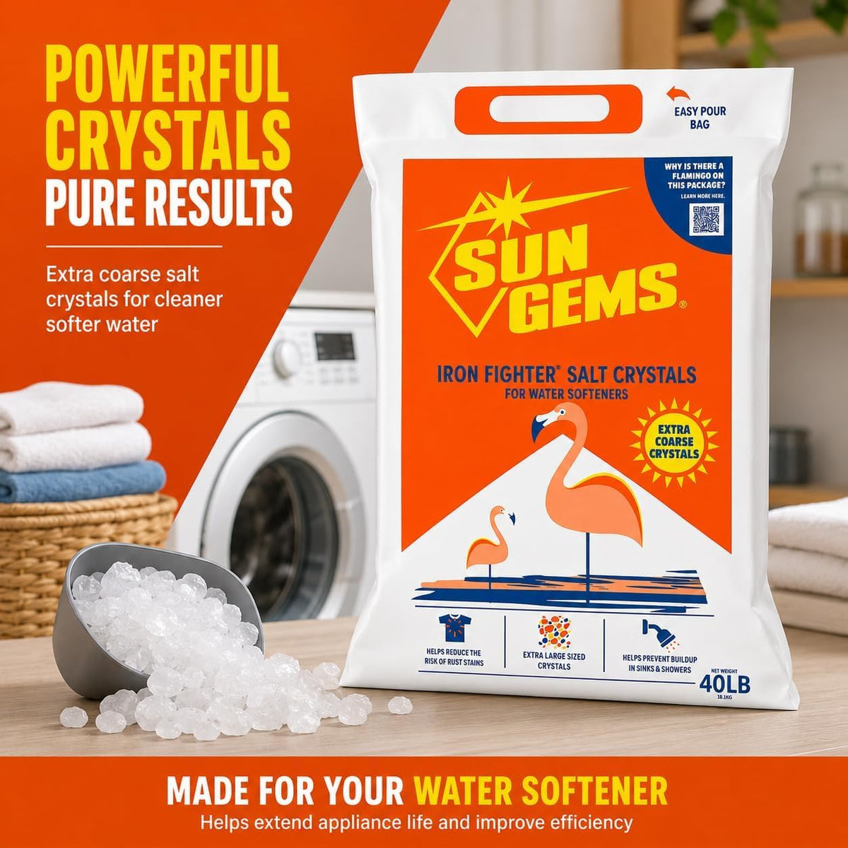 40 lb Extra Coarse Water Softener Salt Crystals S302313