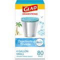 Small 4 Gallon Drawstring Trash Bags 80 Count G1737