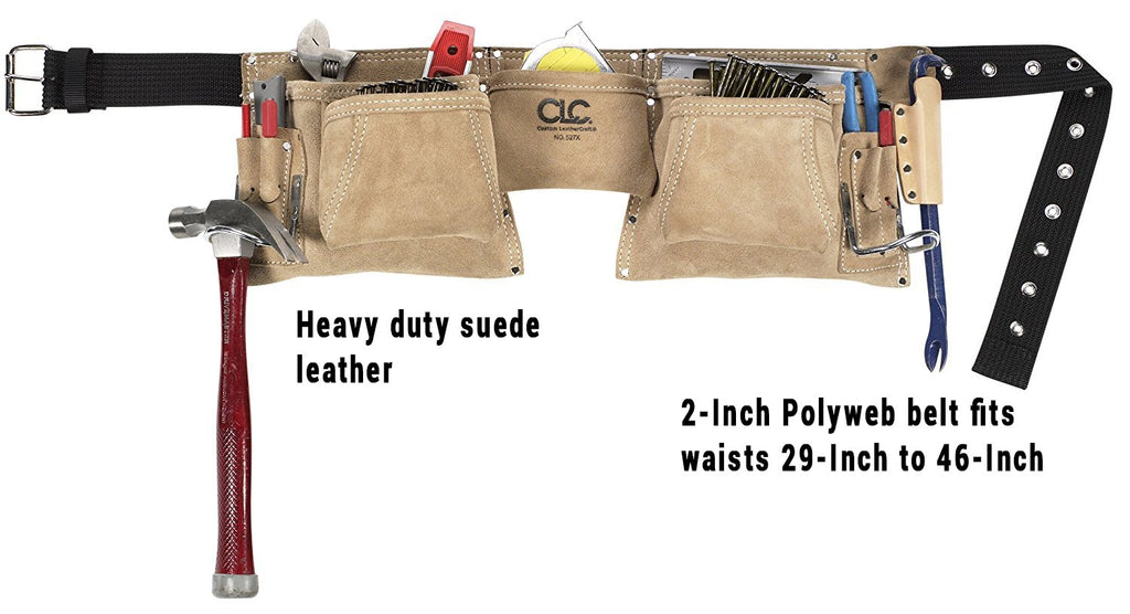 Heavy Duty Suede Work Apron, 12 Pocket M477134