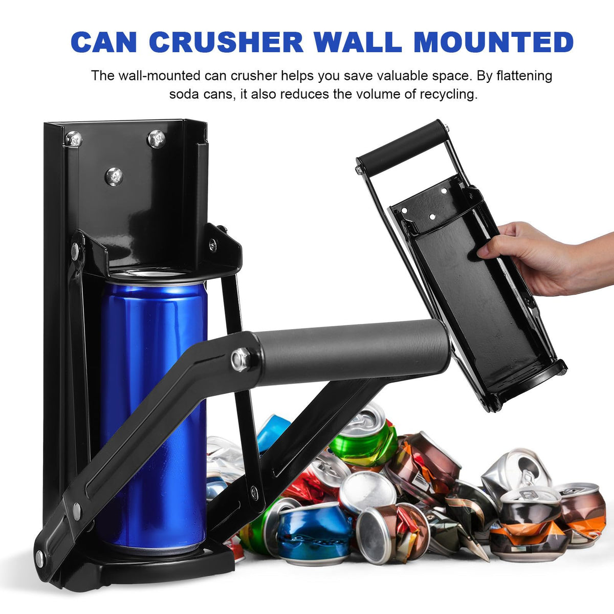 Stainless Steel Black Can Crusher I351