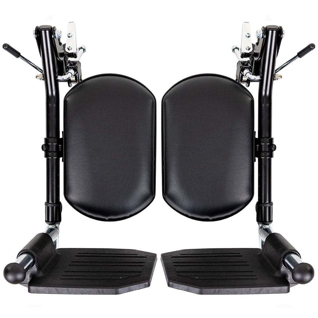 Elevating Wheelchair Footrests with Padded Calf Pads (2 Pack) S927