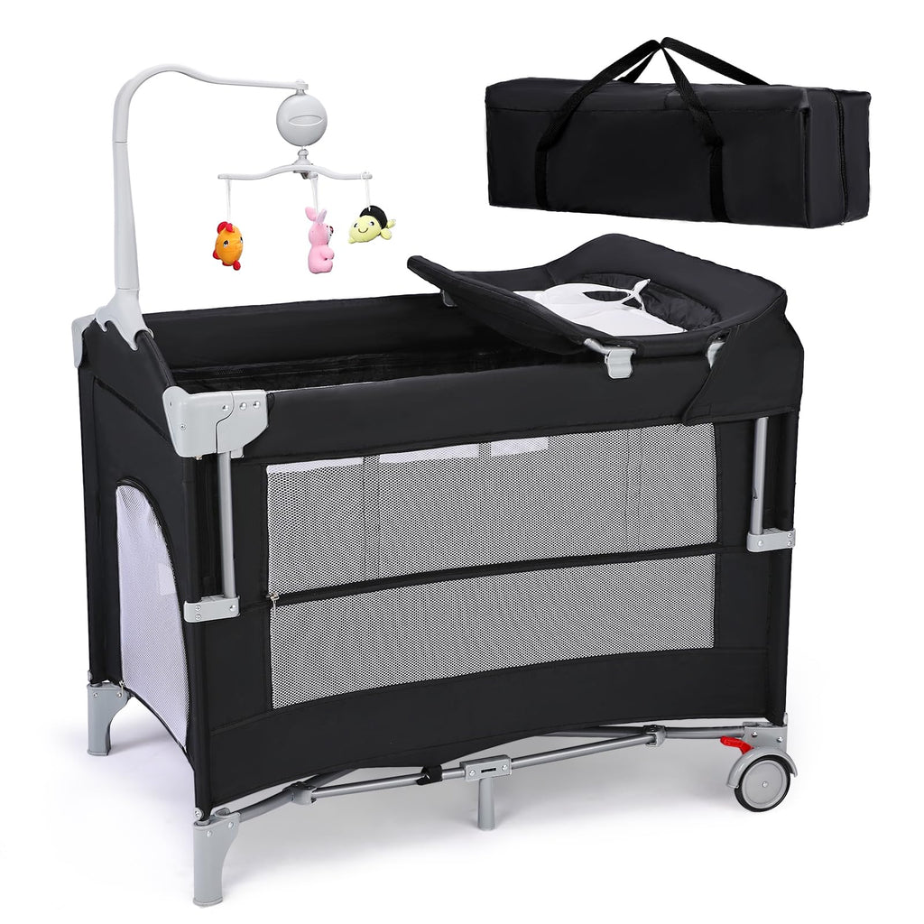 5-in-1 Pack and Play with Bassinet and Changing Table O7158