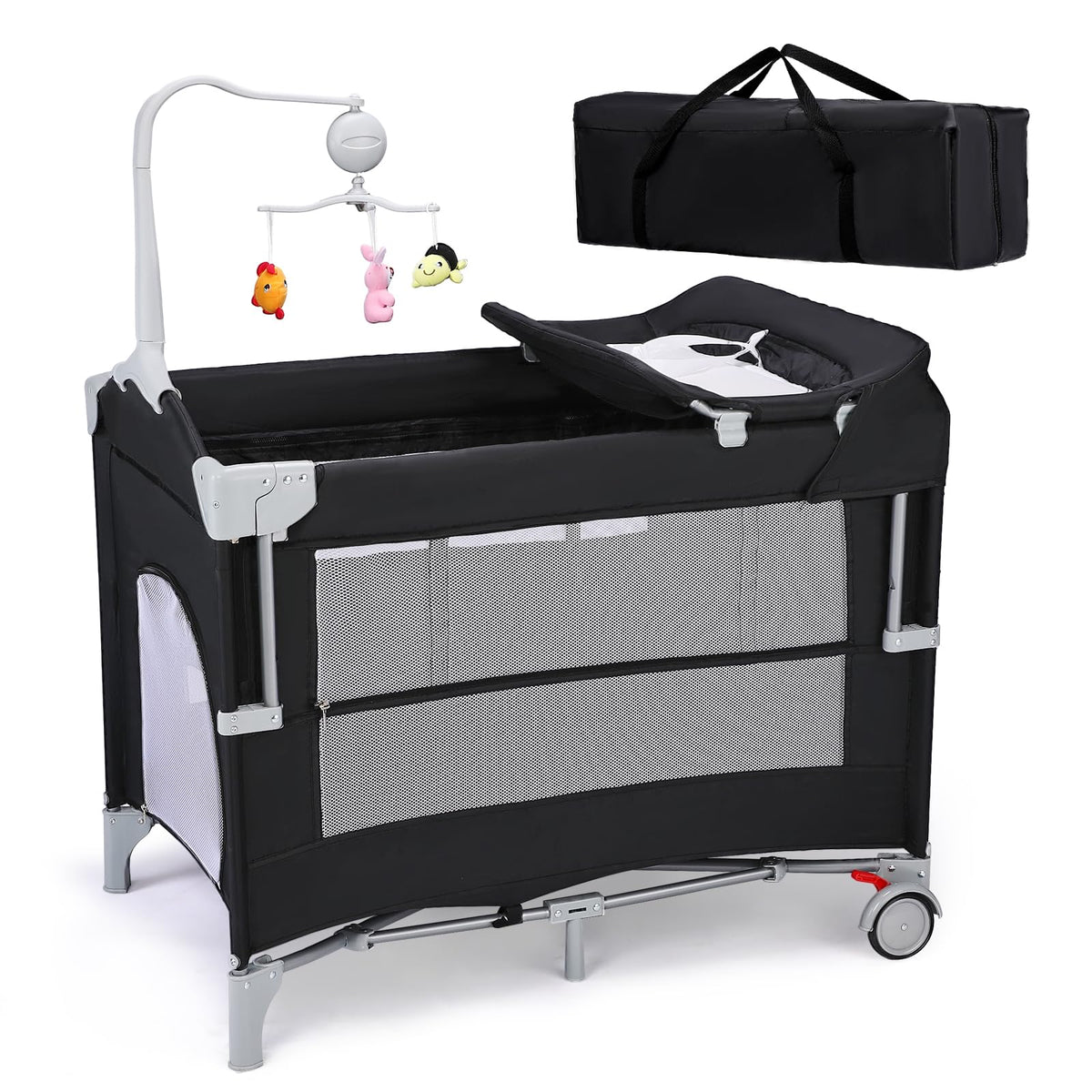 5-in-1 Pack and Play with Bassinet and Changing Table O7158