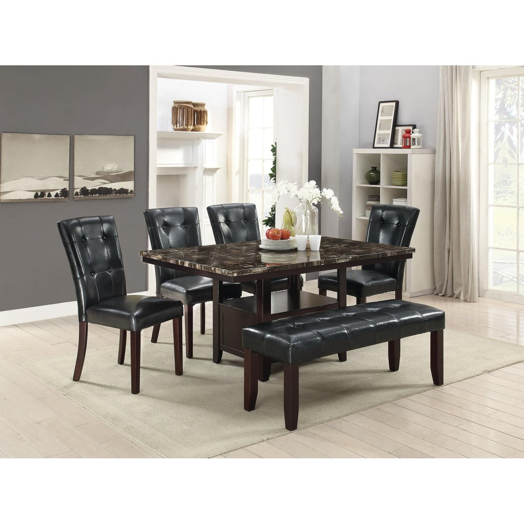 Black Faux Leather Parson Chairs Set of 2 H760897