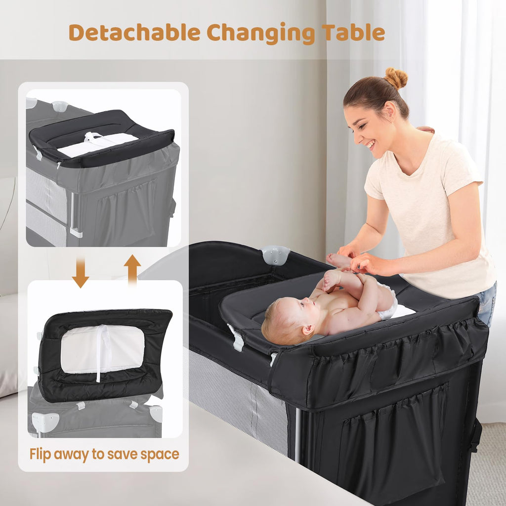 5-in-1 Pack and Play with Bassinet and Changing Table O7158