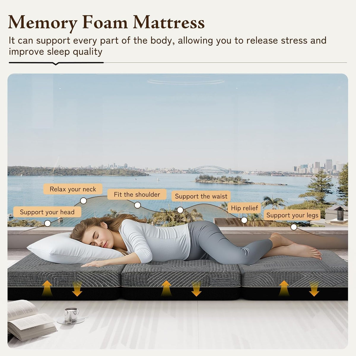 Queen Size 6 Inch Folding Mattress A173