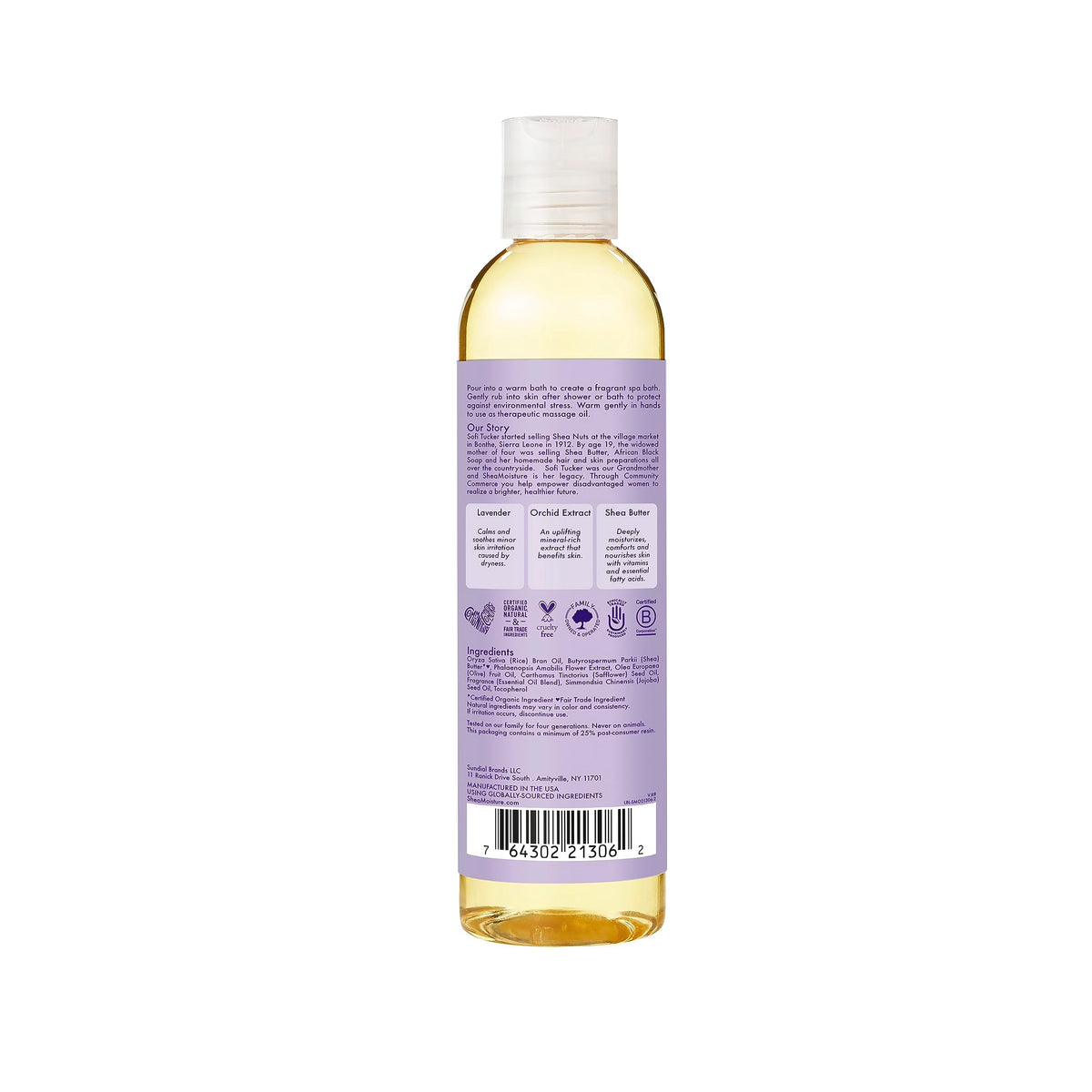 Lavender Wild Orchid Calming Bath Body Massage Oil 8 oz V1634