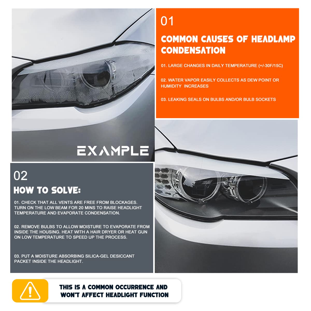 Headlights Assembly Pair of Replacement Headlamps with Amber Corner Z458536