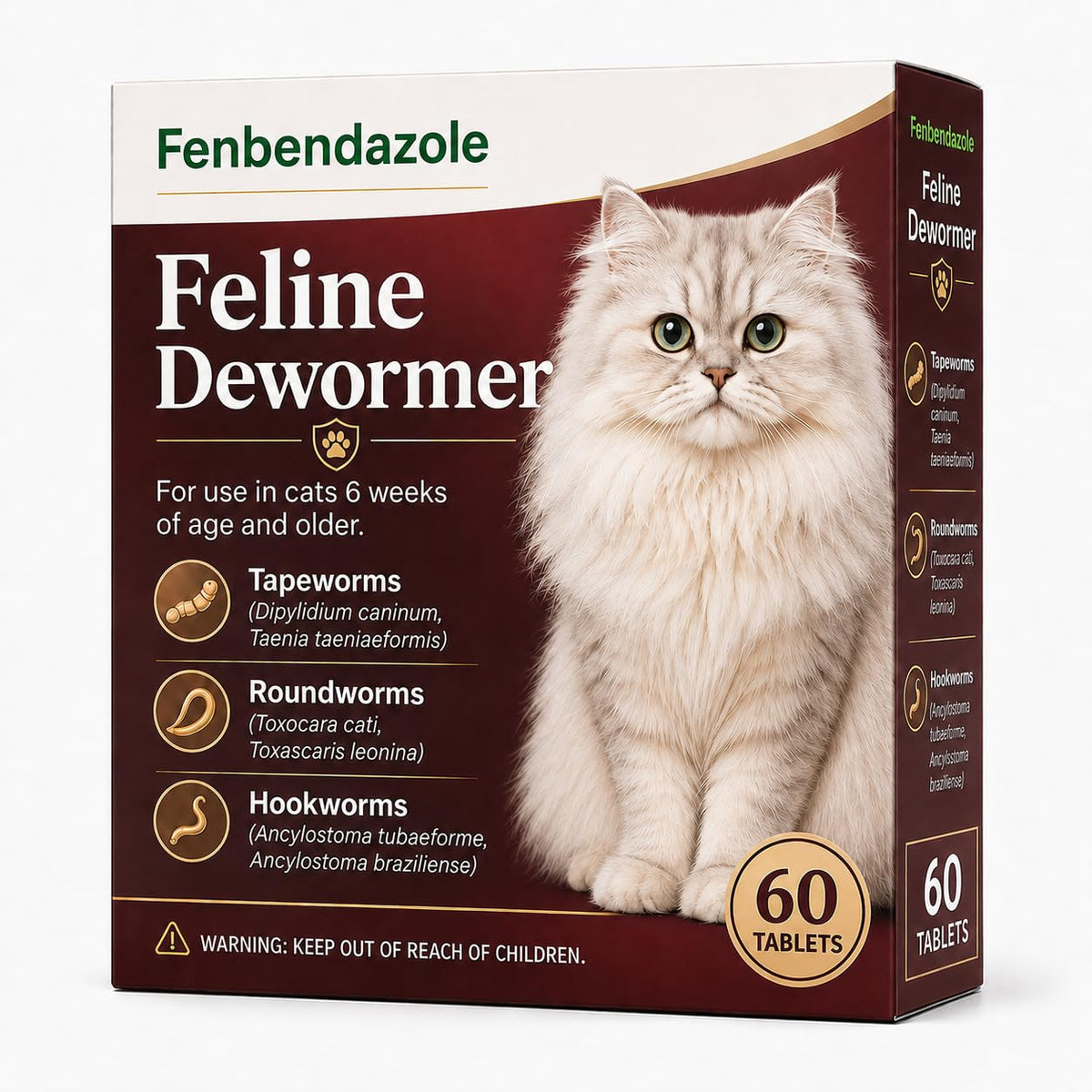Cat Dewormer Tablets 60 Tablets Z43738