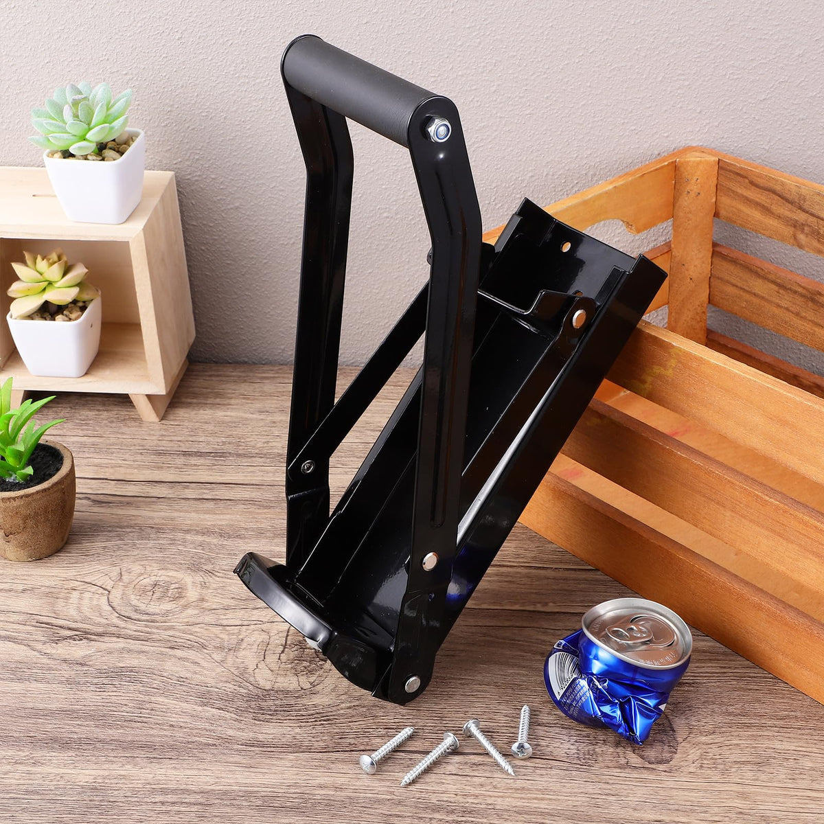 Stainless Steel Black Can Crusher I351