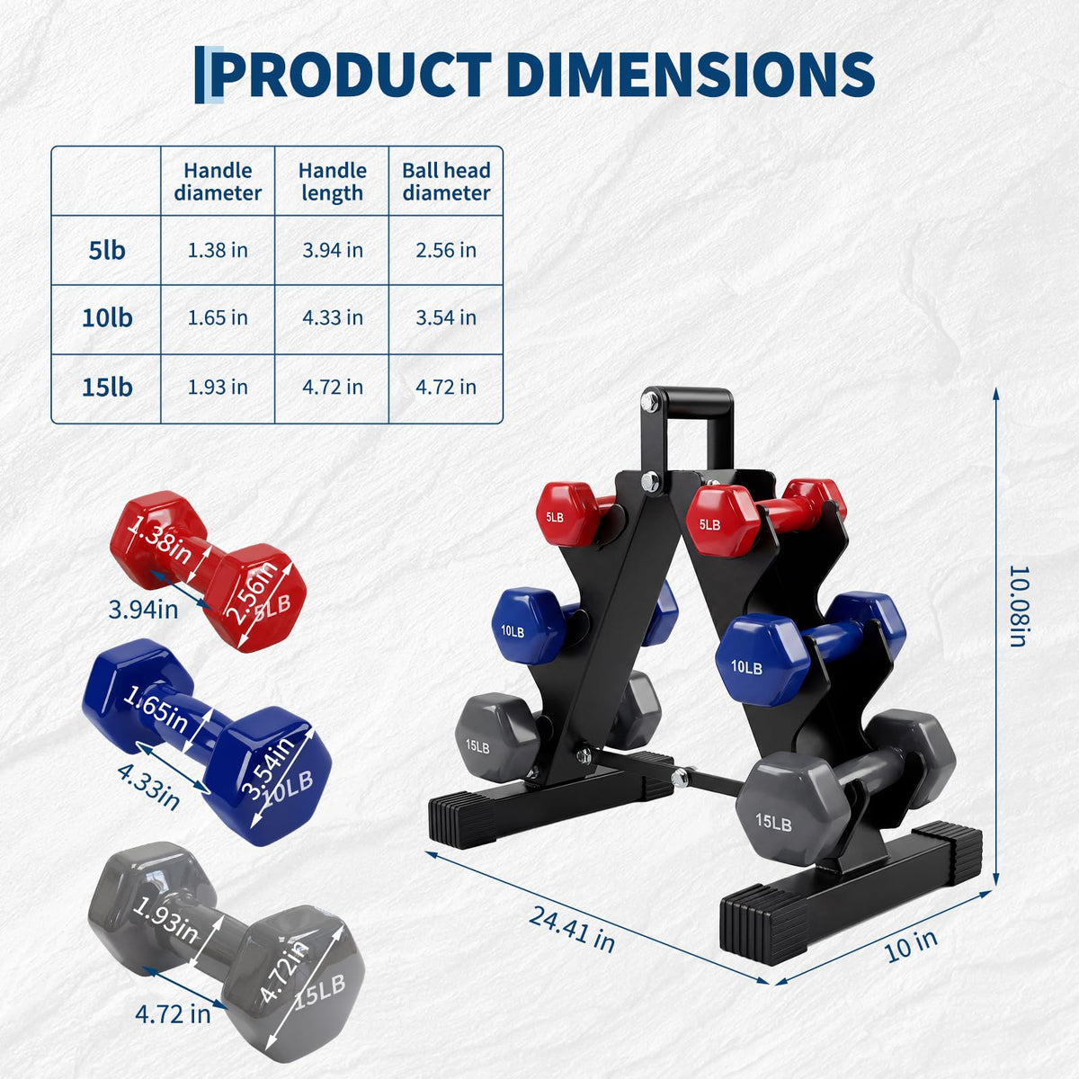 Neoprene Fixed Dumbbell Set R41776