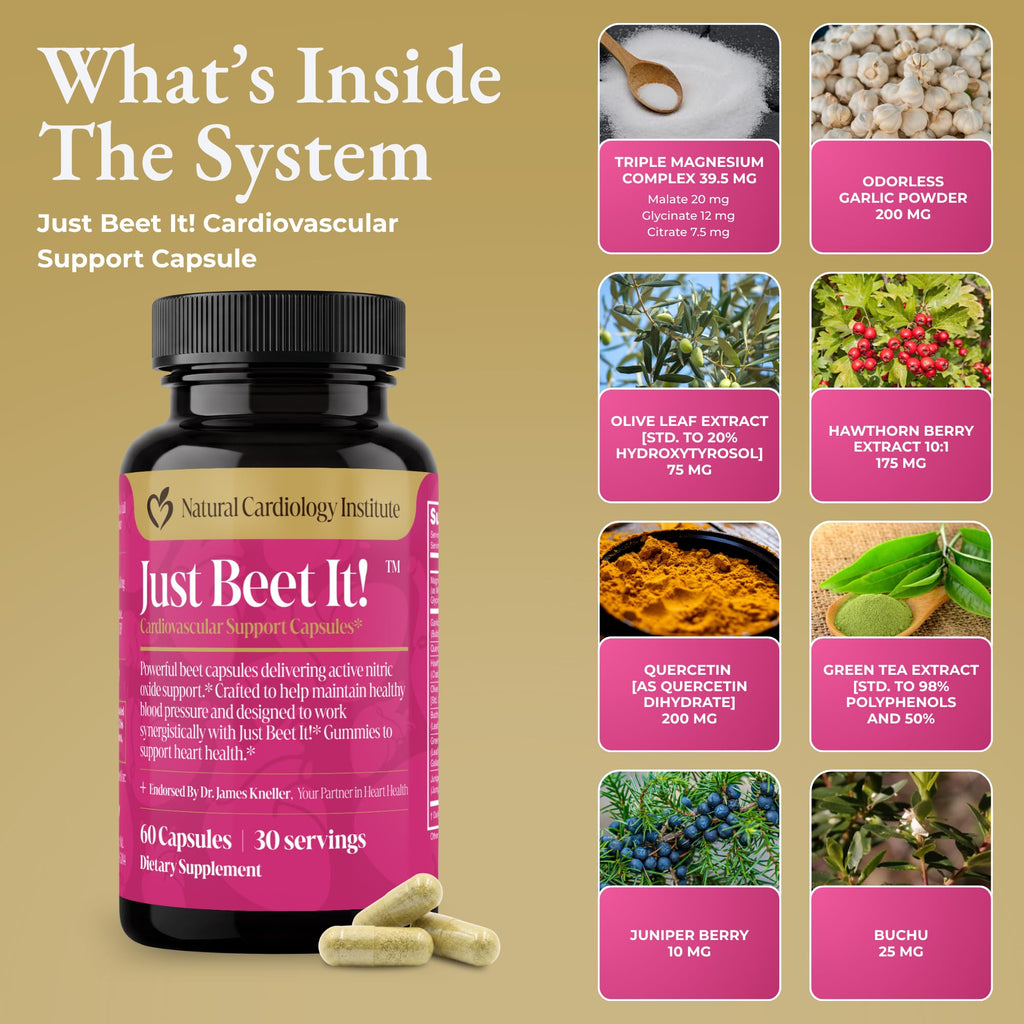 Beet Gummies & Heart Health Capsules Bundle, 60 Count Each G508