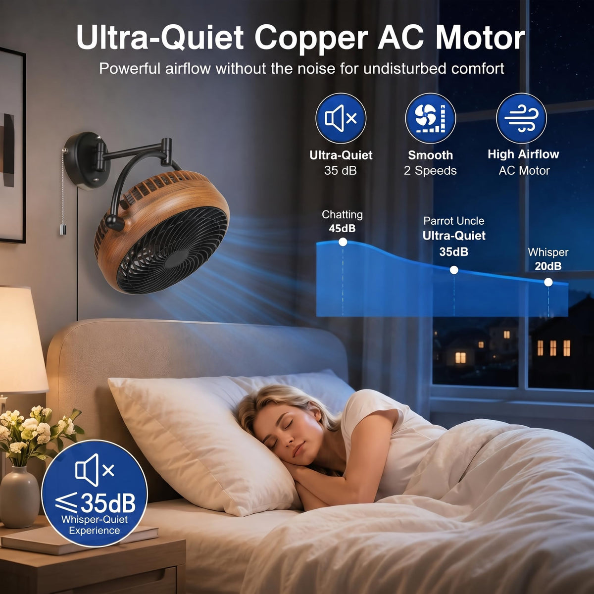 10 Inch Oscillating Wall Mount Fan K953