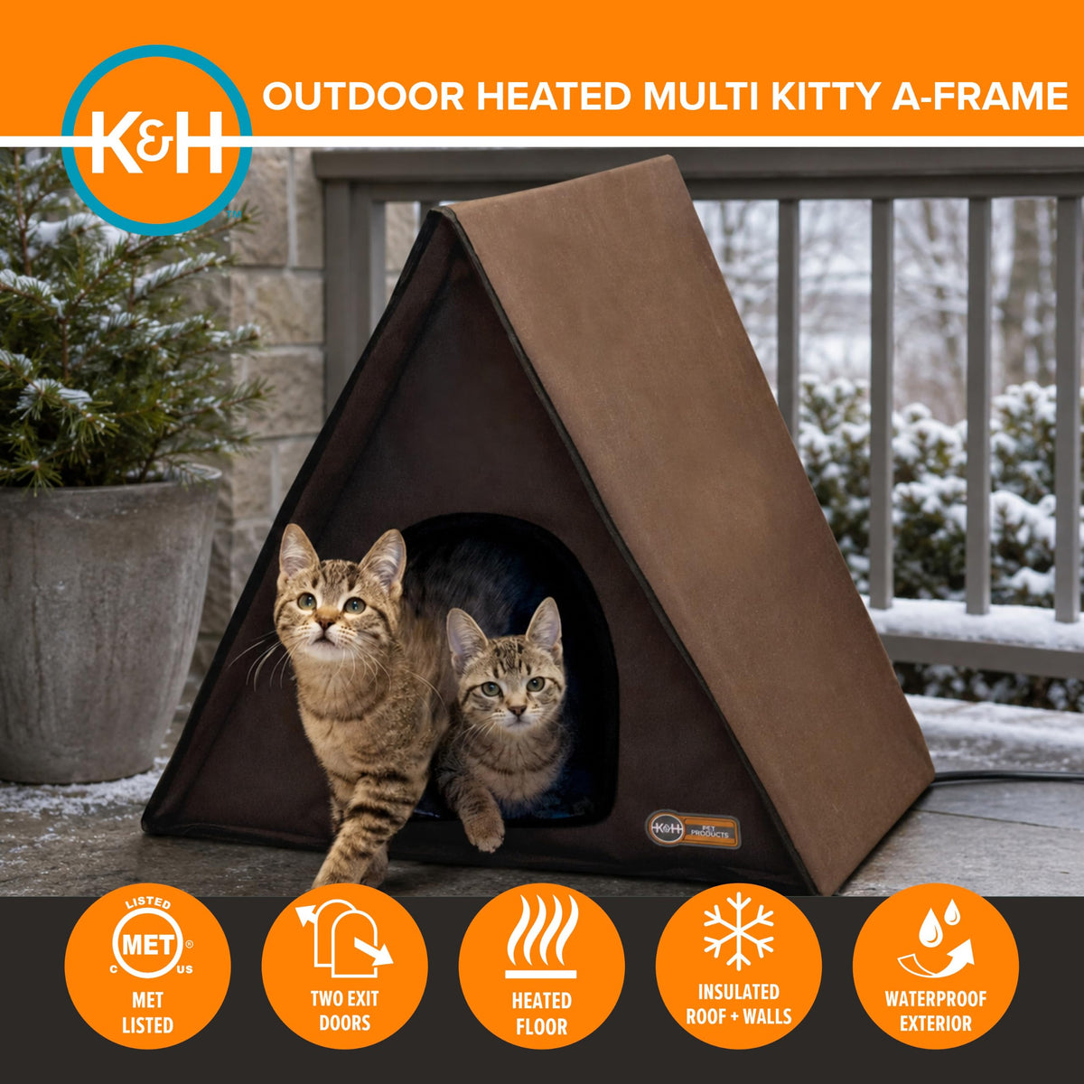 Heated Outdoor Cat House Z270