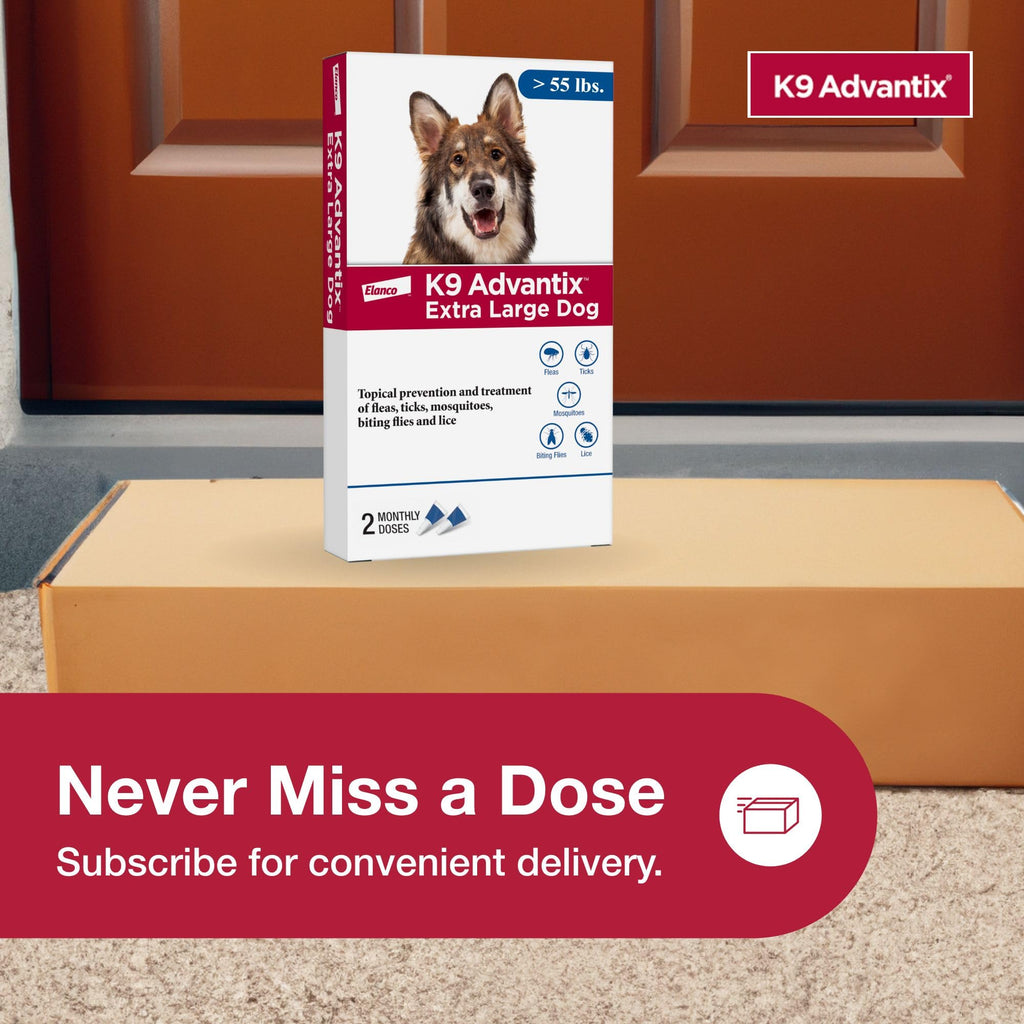 Flea, Tick & Mosquito Prevention for Dogs Over 55 lbs, 2 Treatments R643