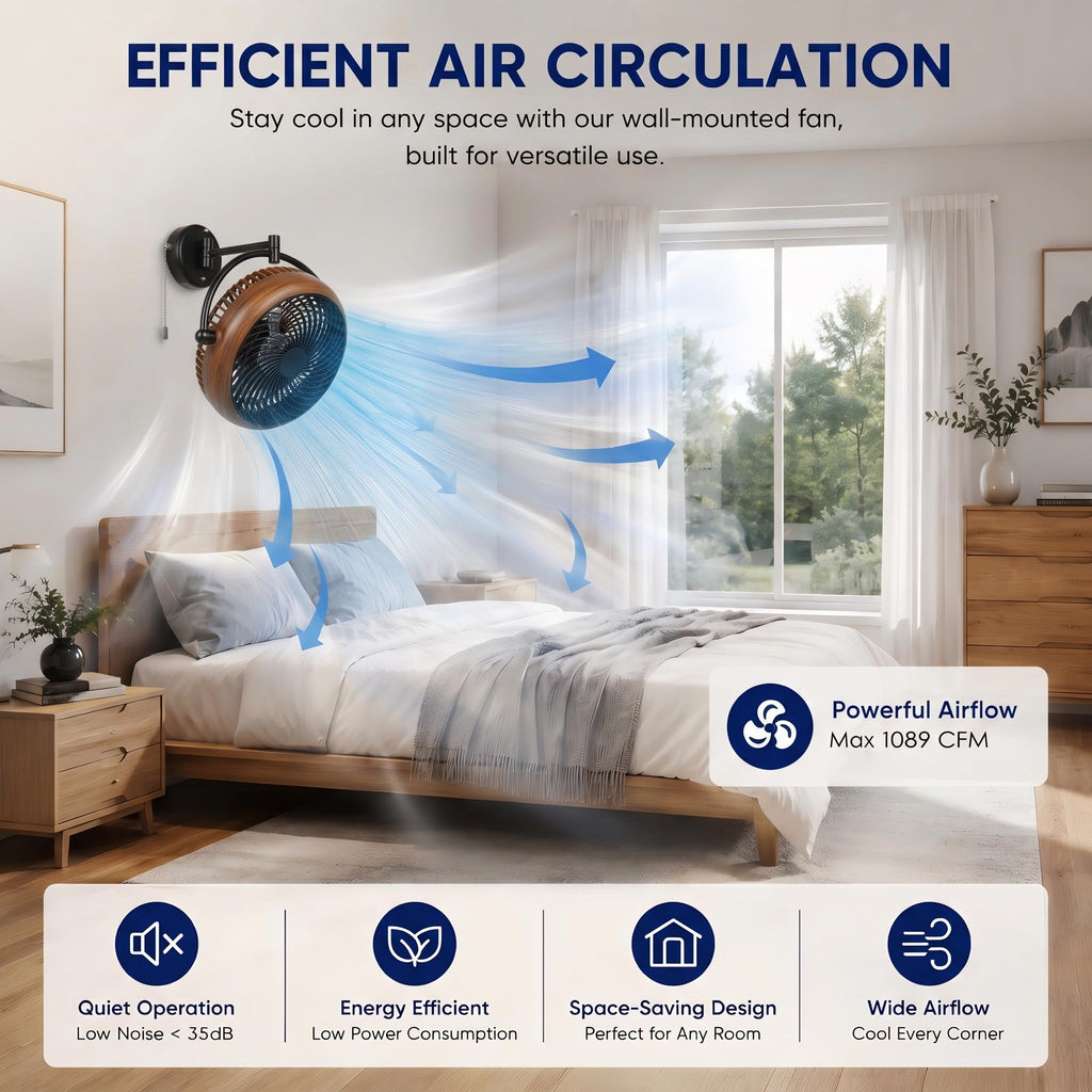 10 Inch Oscillating Wall Mount Fan K953