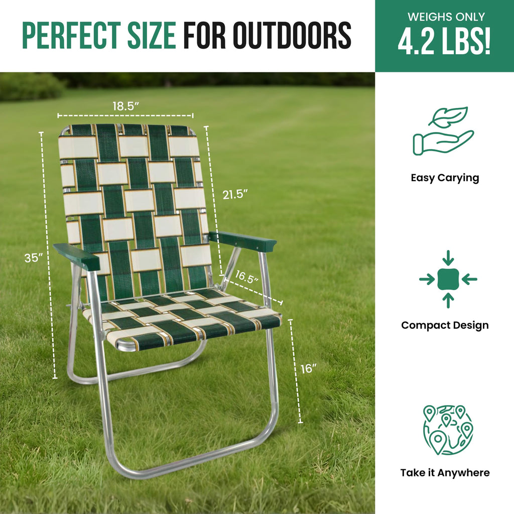 Lightweight Aluminum Outdoor Camping Chair 2-Pack A375932
