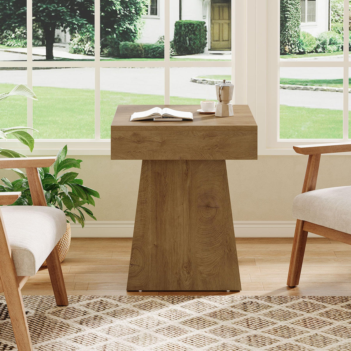 Small End Table Set of 2 Light Brown F89090