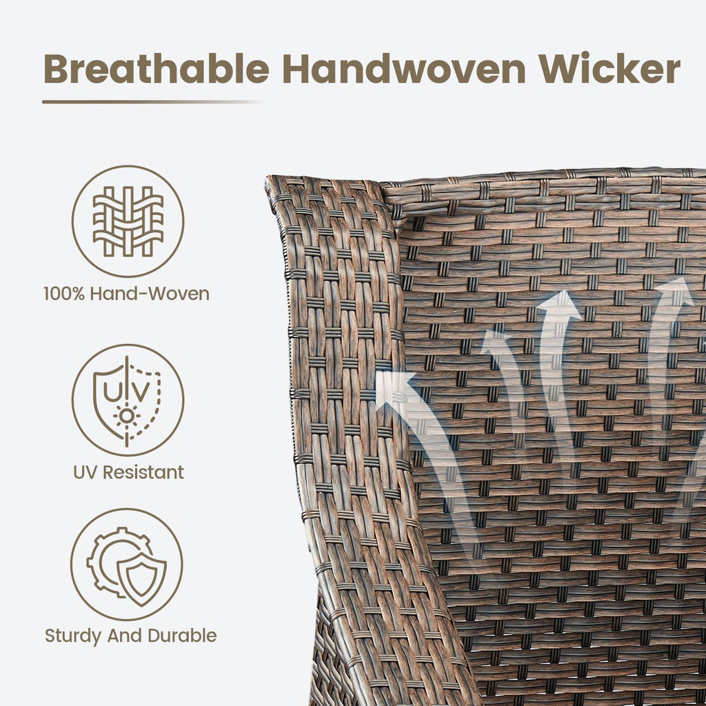 Brown PE Wicker Outdoor Sofa N19340
