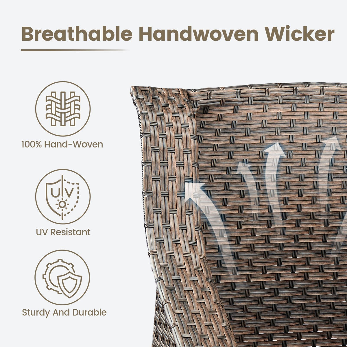 Brown PE Wicker Outdoor Sofa N19340