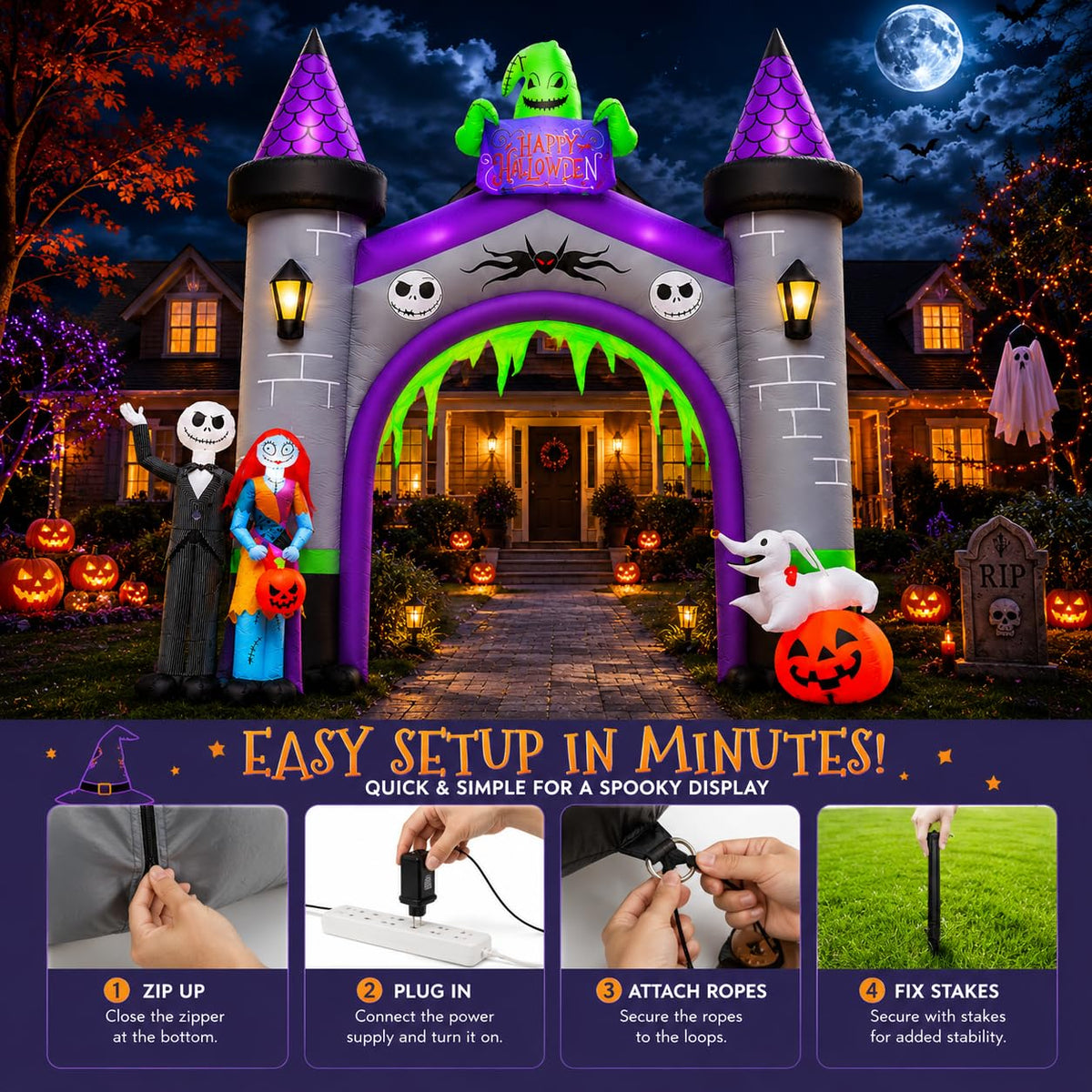 12FT Inflatable Archway with LED Light N5728