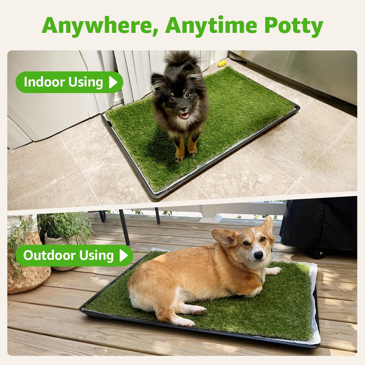 Dog Grass Pad with Tray T14634