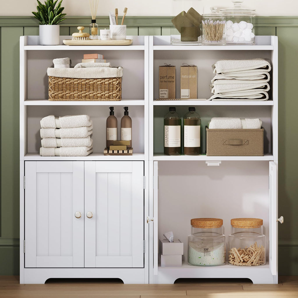 Small Bathroom Storage Cabinet with 2 Door and Shelves E89738