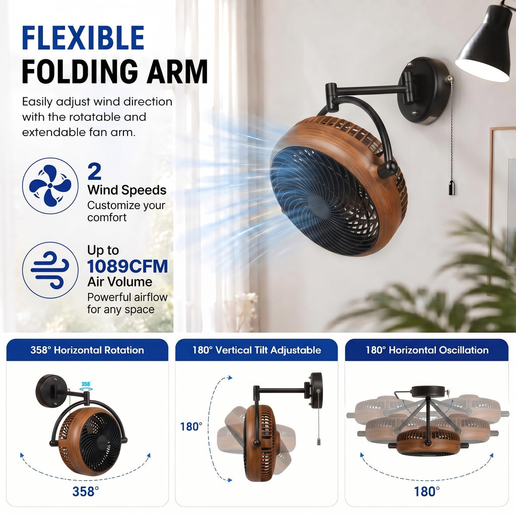 10 Inch Oscillating Wall Mount Fan K953