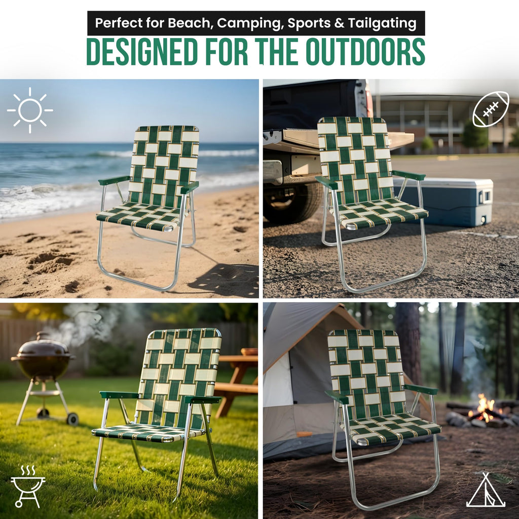 Lightweight Aluminum Outdoor Camping Chair 2-Pack A375932