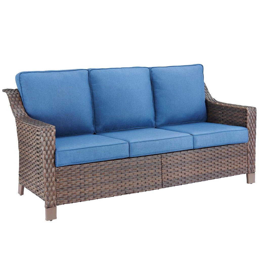 Brown PE Wicker Outdoor Sofa N19340