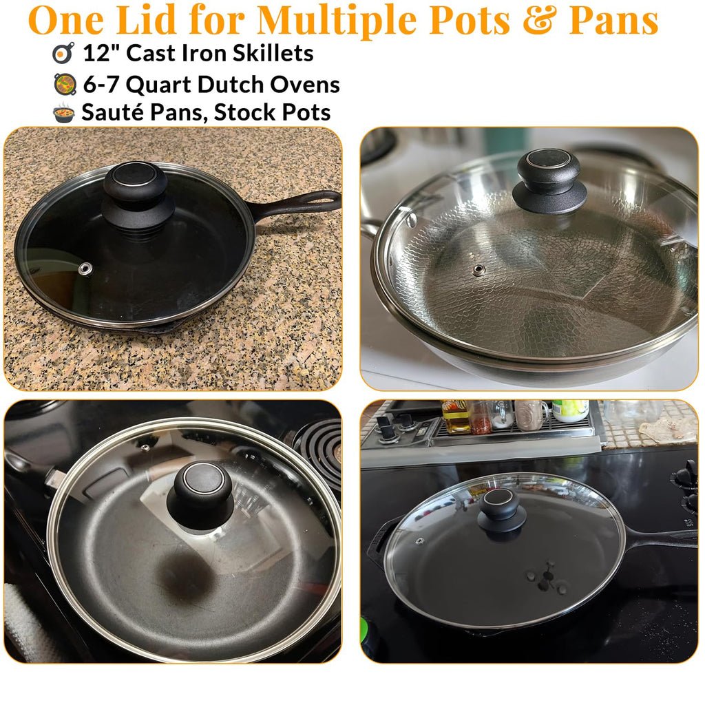 12 Inch Tempered Glass Lid for Frying Pan & Skillet O49410