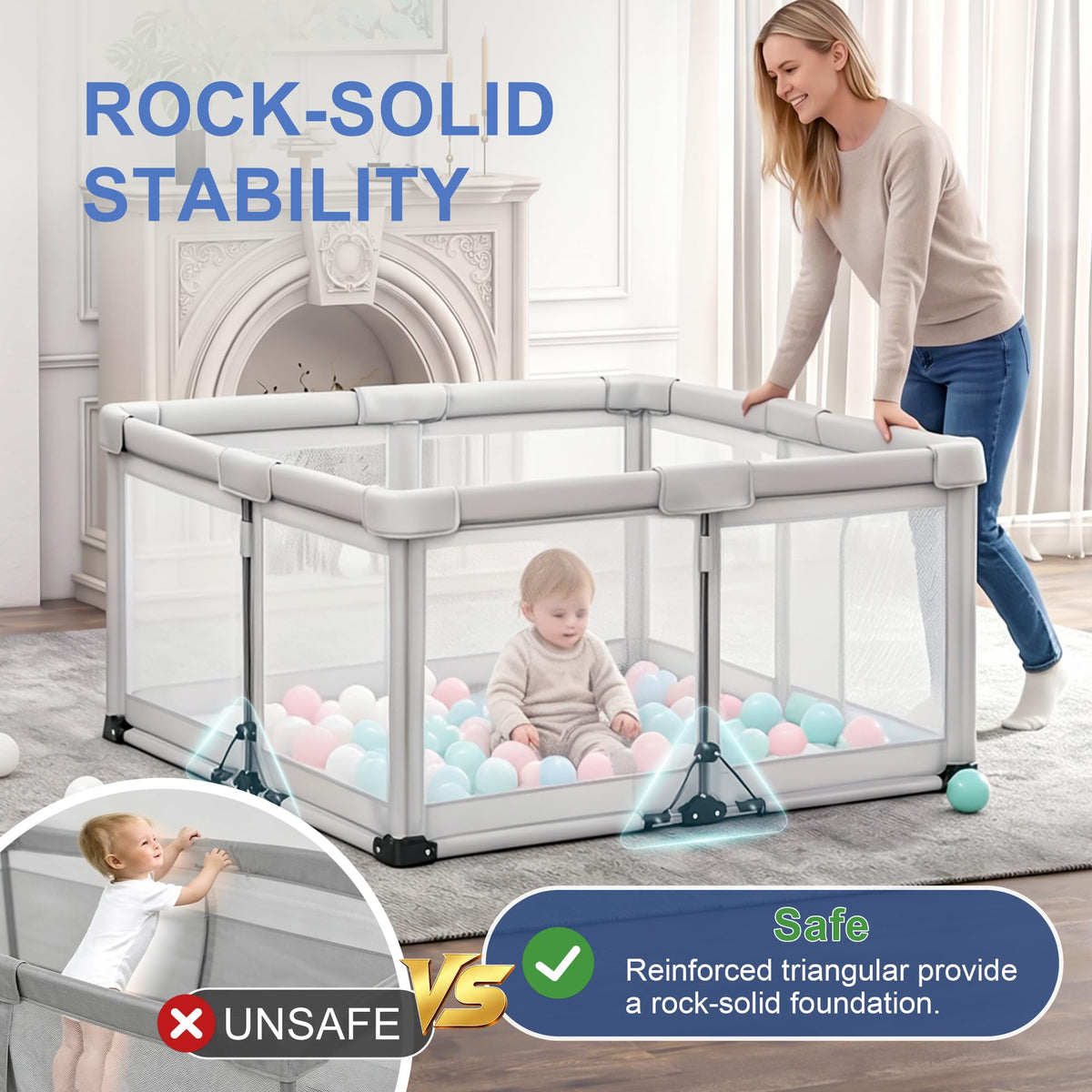 Foldable Baby Playpen X795