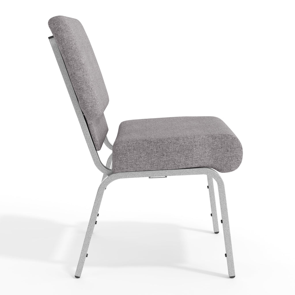 Gray 21" W Stacking Church Chair 4-Pack J462223