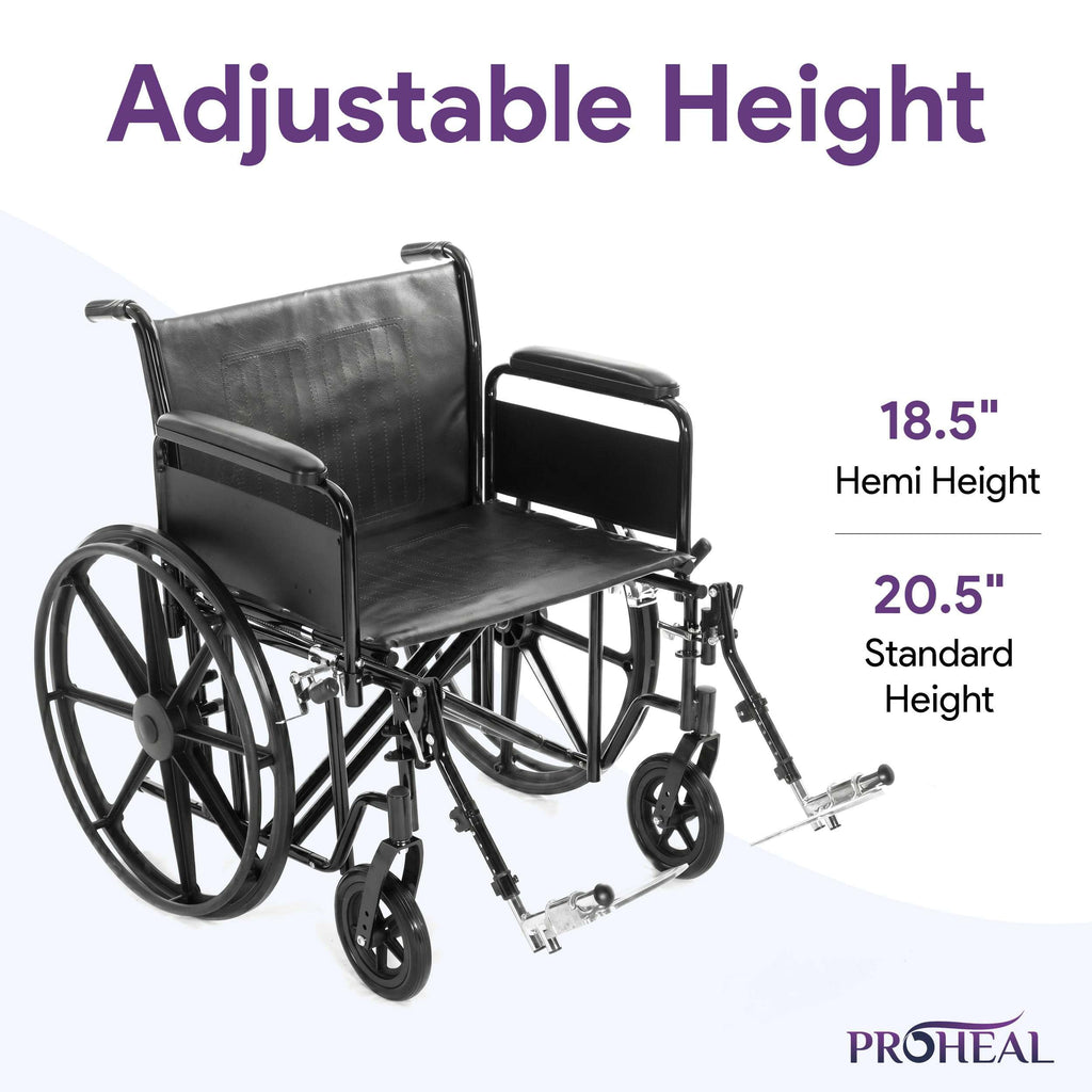 Heavy Duty Bariatric Wheelchair 500lb 24” Seat Width P708