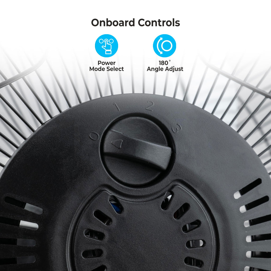 9 inch 3 Speed Metal Floor or Table Fan with Carry Handle W35465