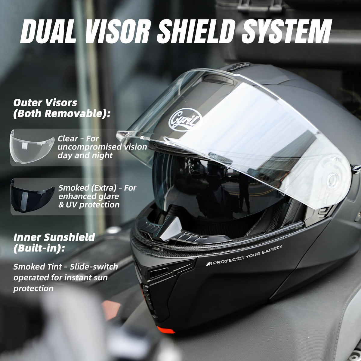 Modular Motorcycle Helmet DOT Approved B535374