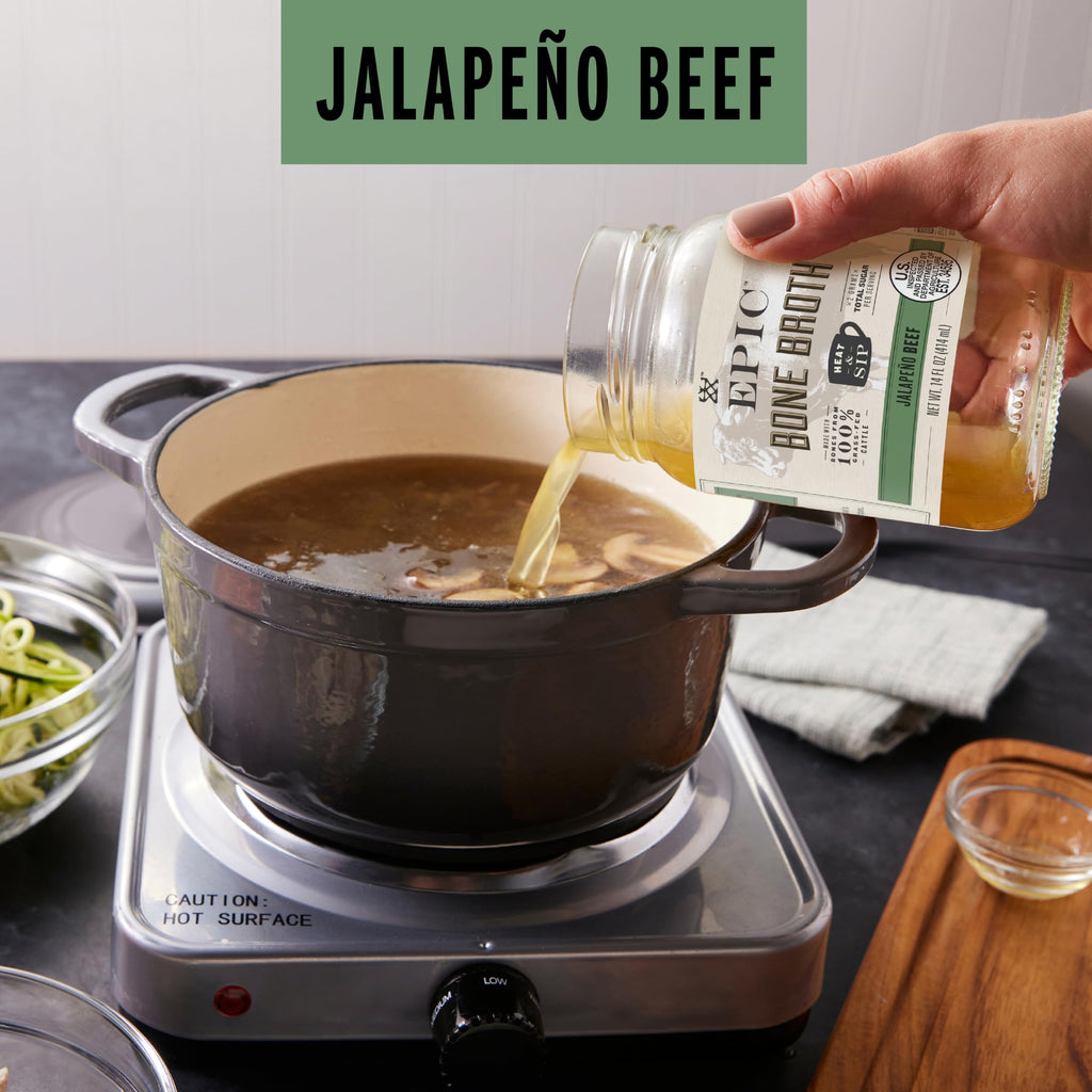 Beef Jalapeno Sea Salt Bone Broth 14 fl oz Pack of 6 Z9527