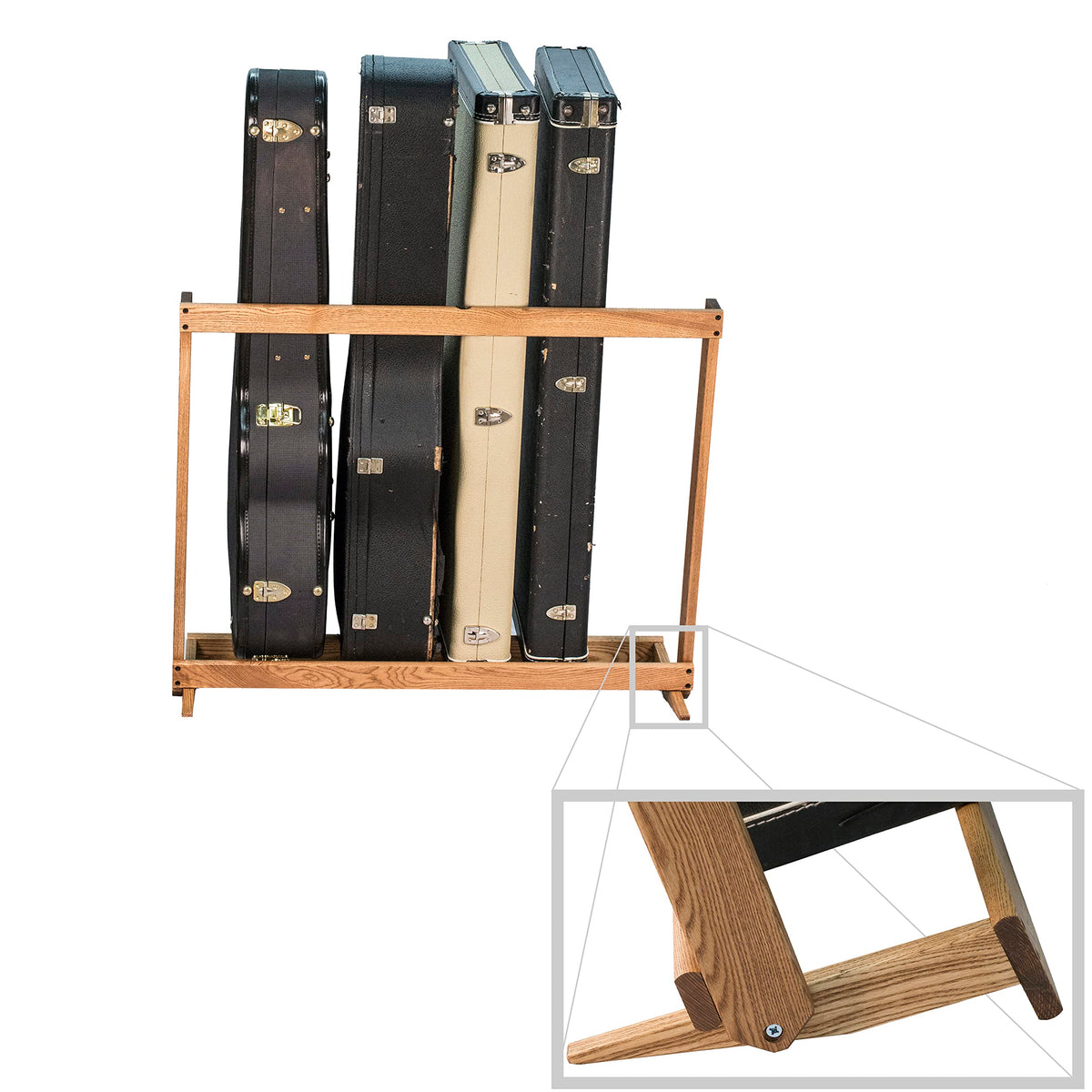 Folding Hardwood Guitar Case Rack Z9625