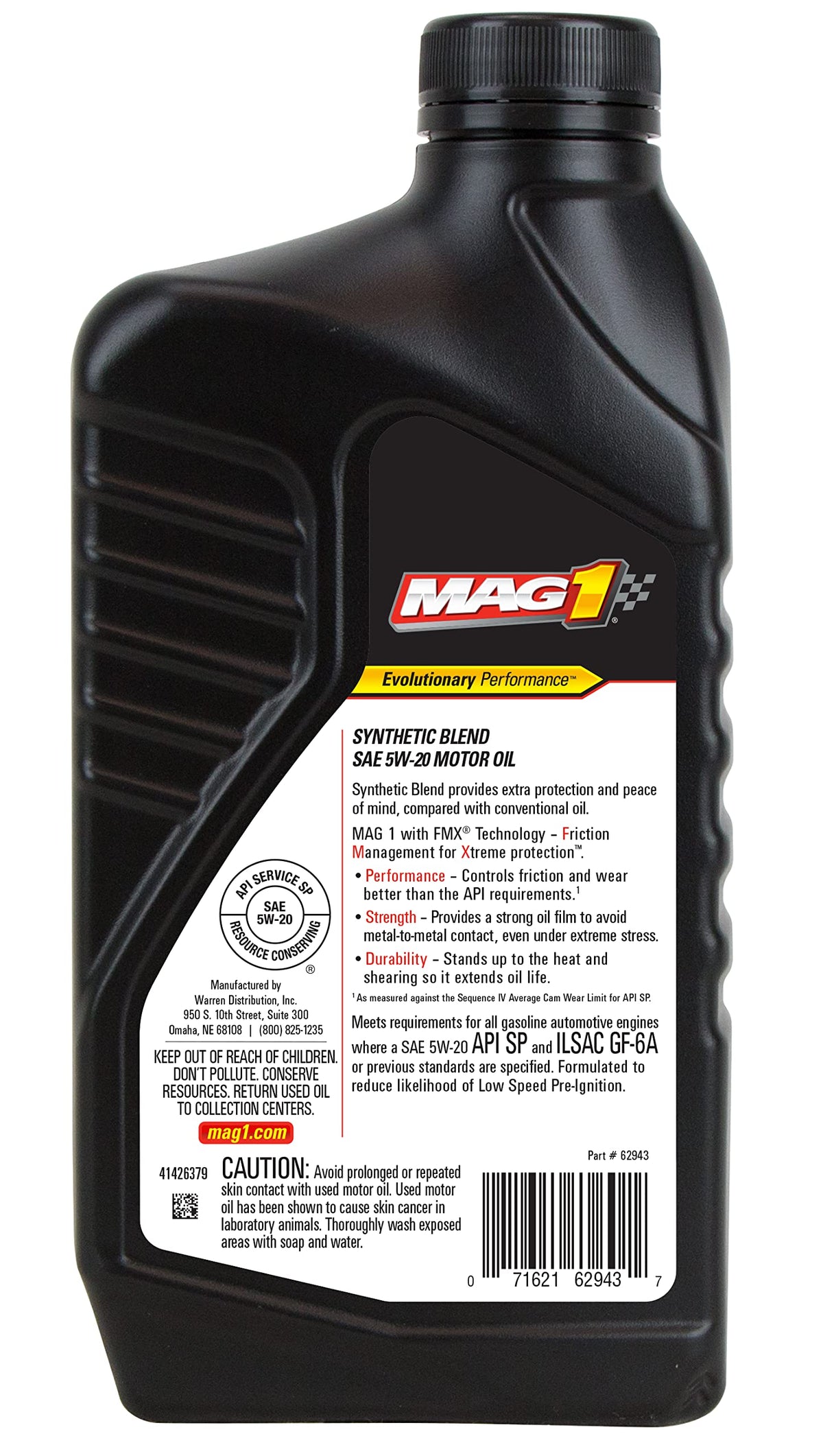 Synthetic Blend SAE 5W-20 Motor Oil 1 Quart T53370